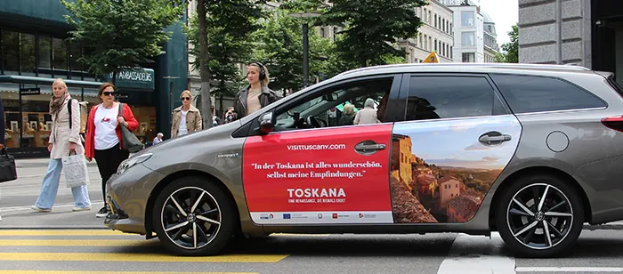 Reference 2 – taxi advertising in Zurich & Basel